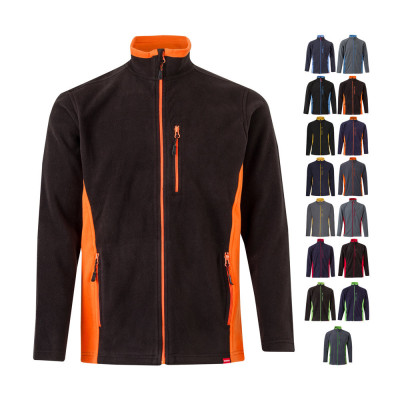 VL GERAS. Two-tone fleece jacket (220g/m²) in polyester (100)
